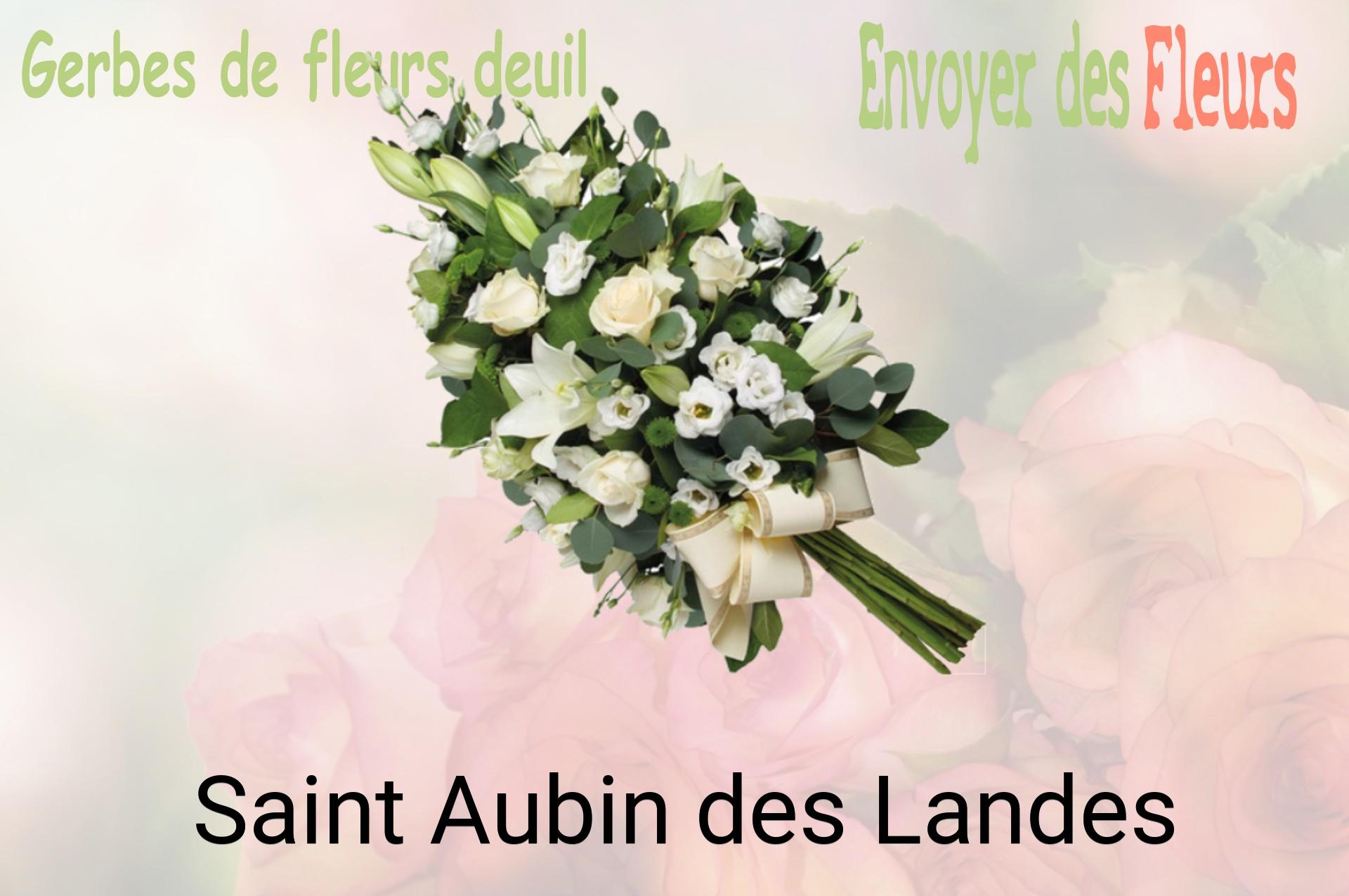 Gerbe de fleurs de deuil livrée à Saint-Aubin-des-Landes